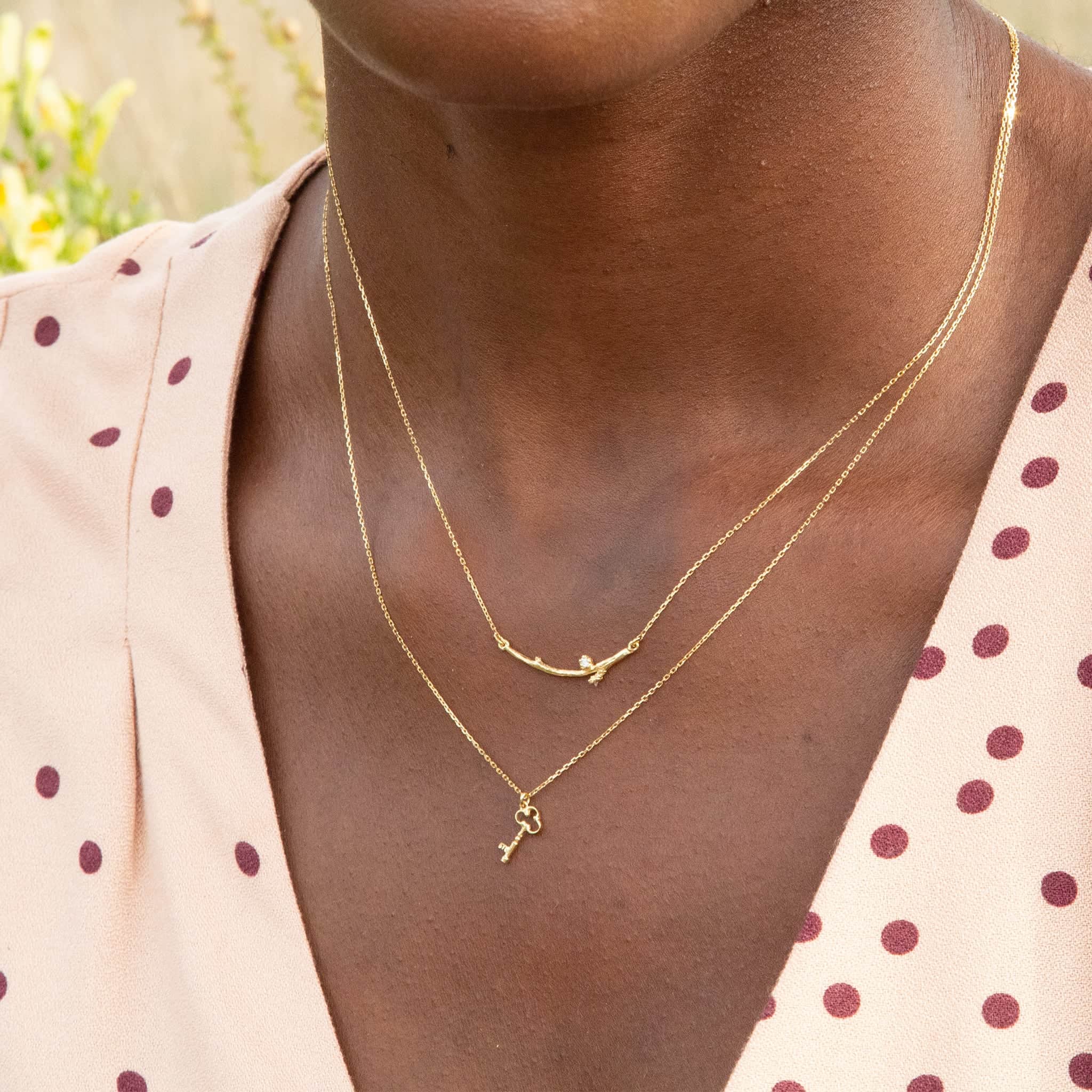 Teeny Tiny Garden Key Necklace
