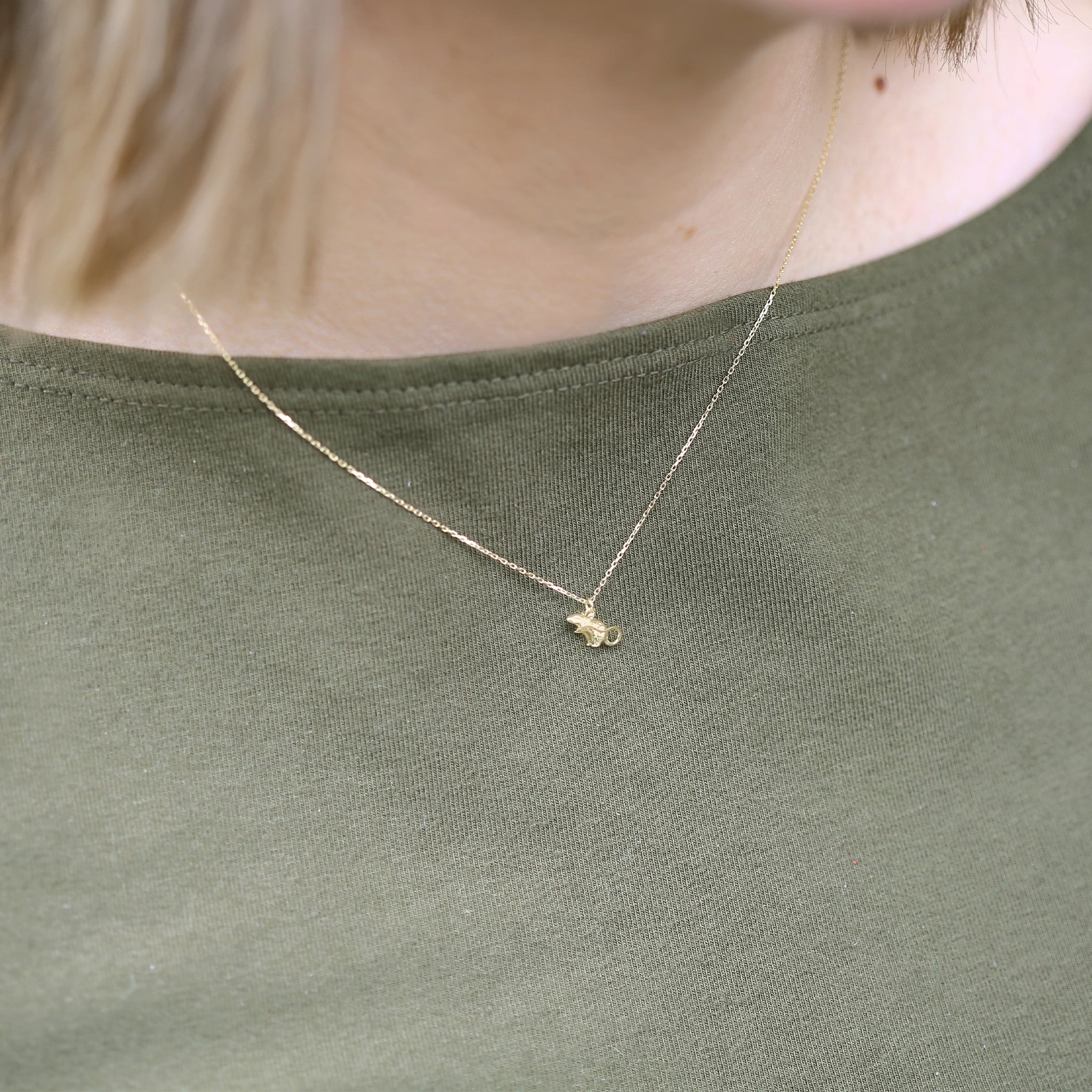 Teeny Tiny Mouse Necklace