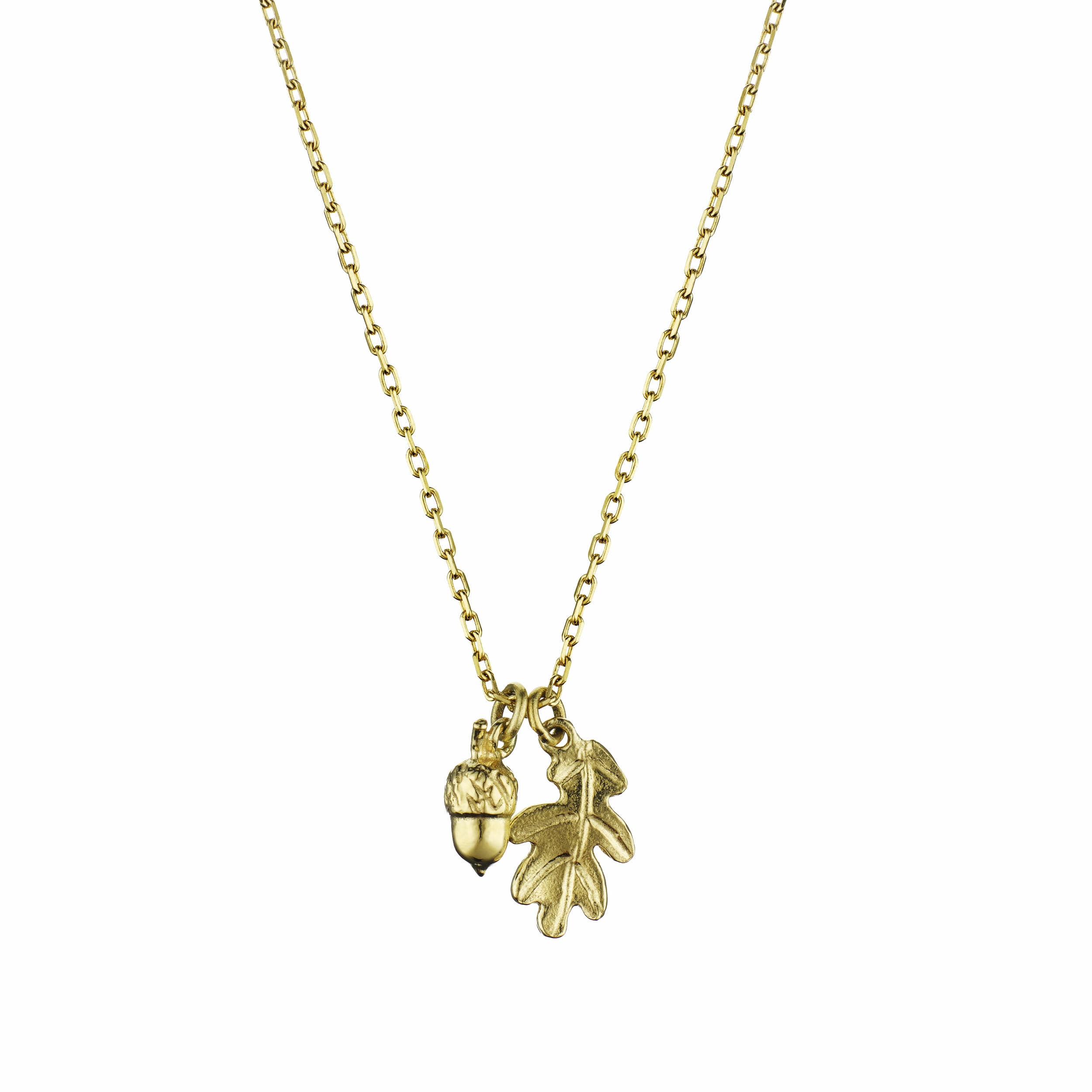 Teeny Tiny Oak Leaf & Acorn Necklace