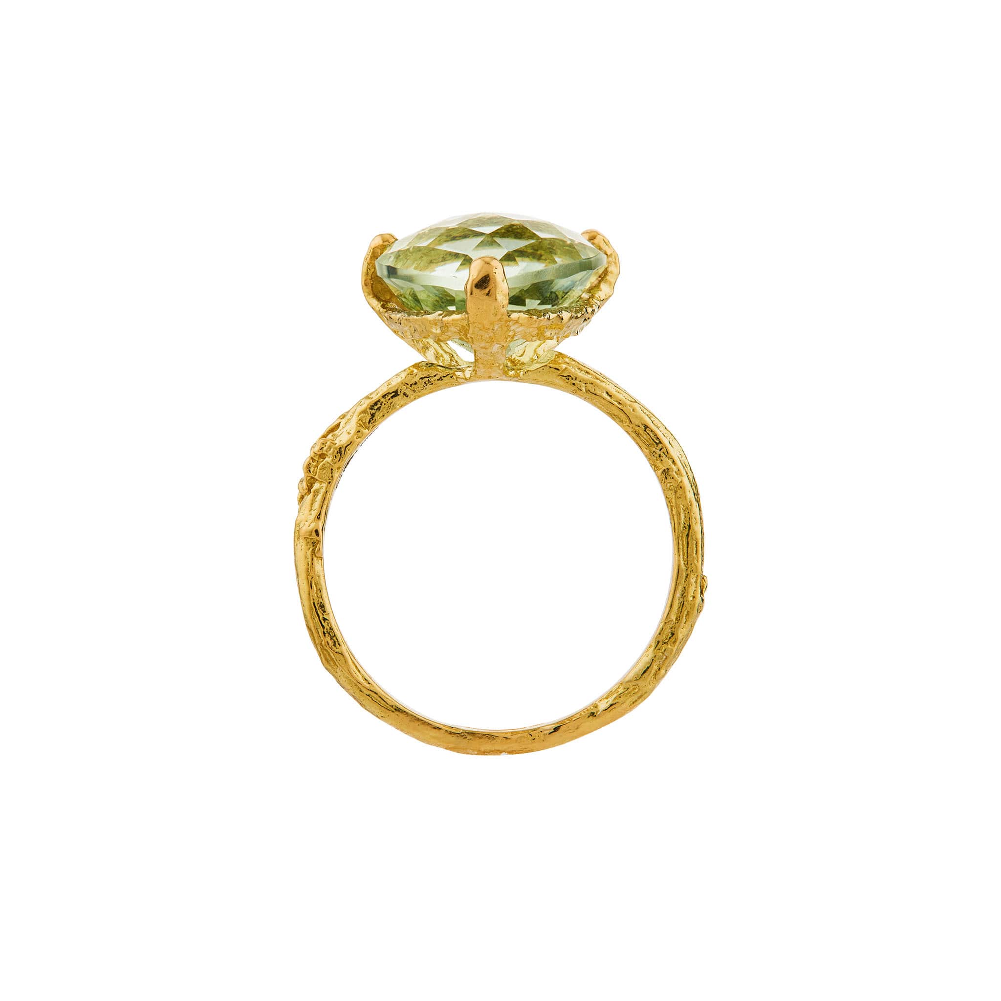 Green Amethyst Forest Jewel Ring