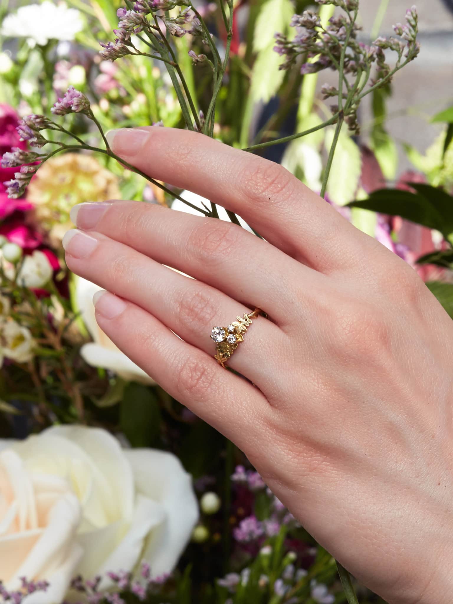 ALEX MONROE リング　セット Trilogy Engagement Rings | Handmade in England by Alex Monroe