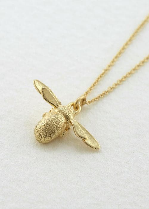 Gold bumblebee necklace