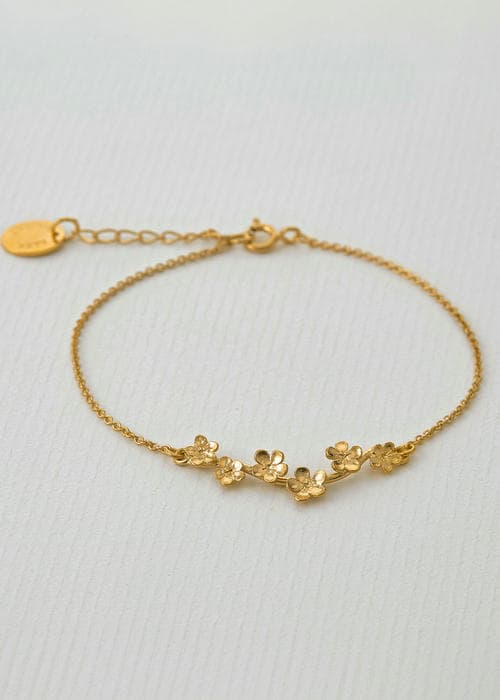 Gold Forget Me Not Bracelet