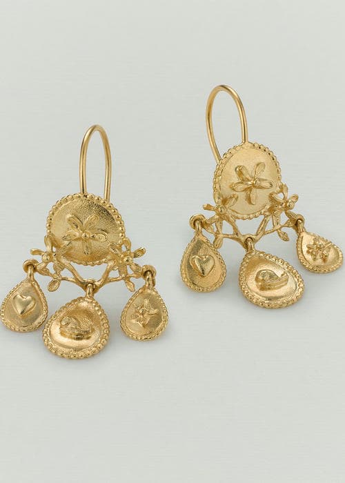 Gold Gratitude for Nature Girandole Earrings