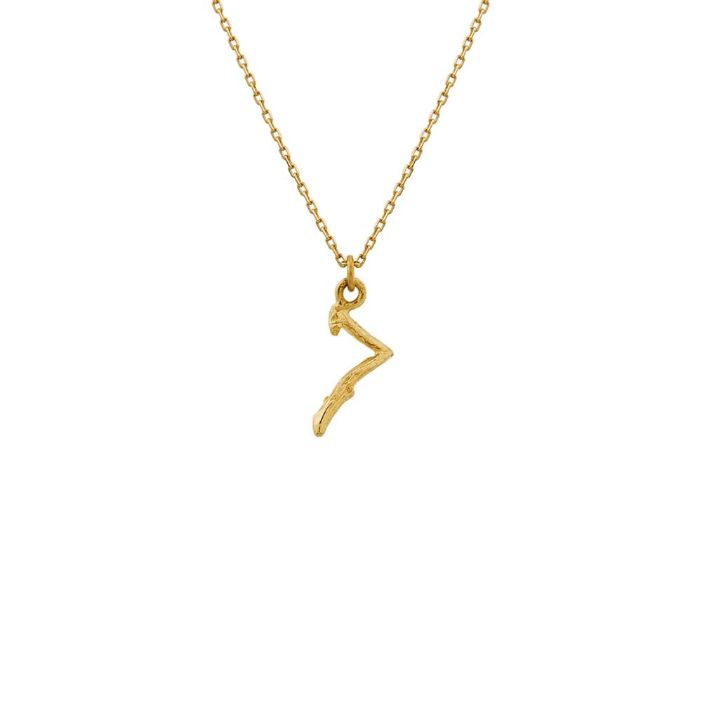 Enchanted Woodland 18ct Gold Number 7 Necklace