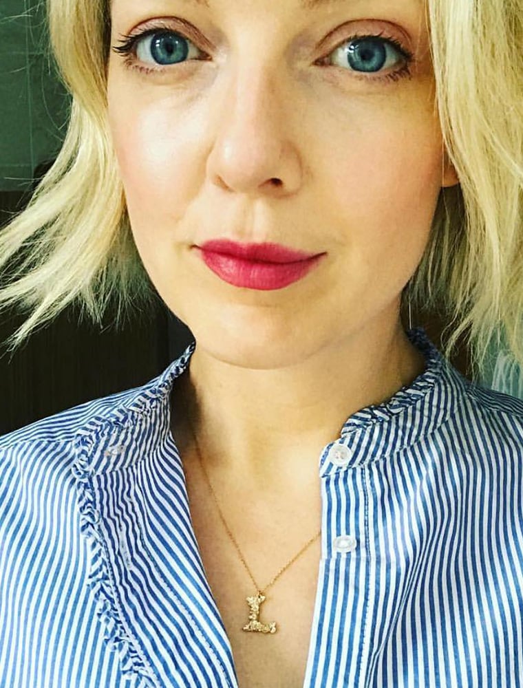 Lauren Laverne gold plated floral letter L necklace