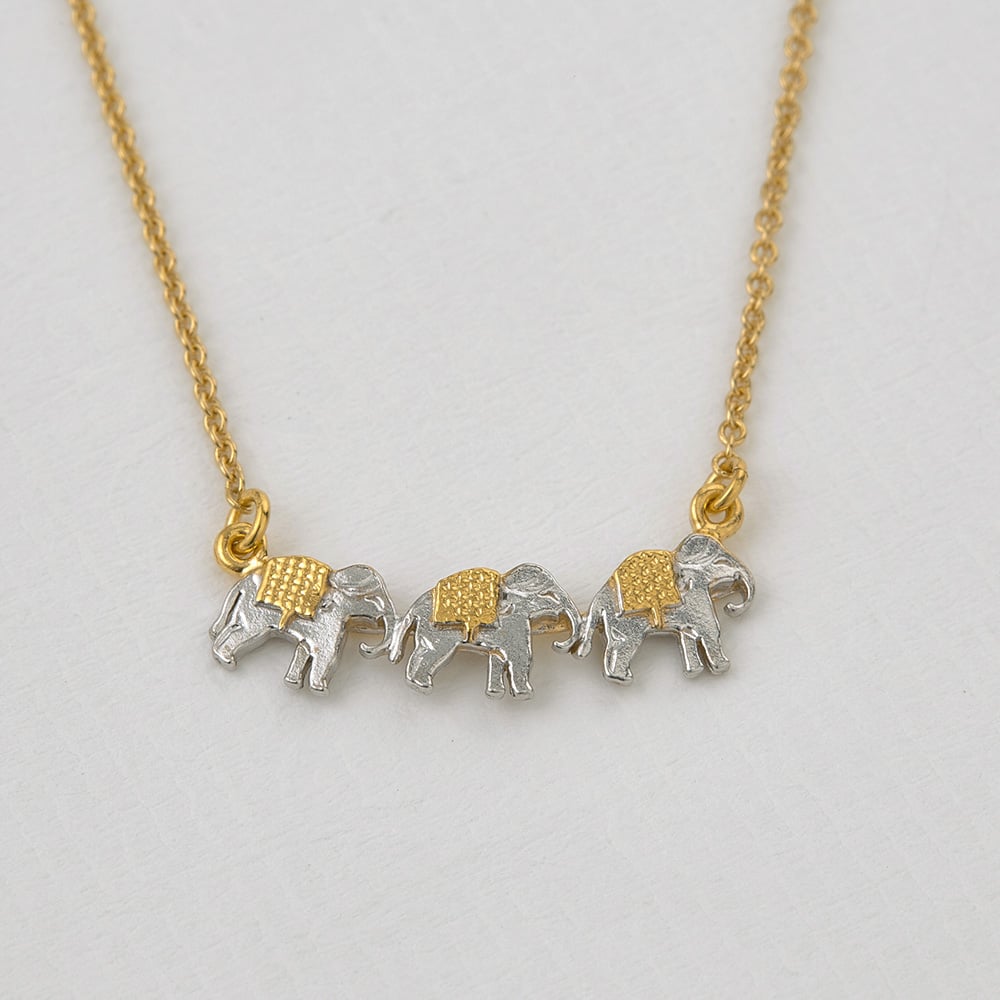 Paper shot of Marching Elephants Necklace by Alex Monroe Fine Jewellery