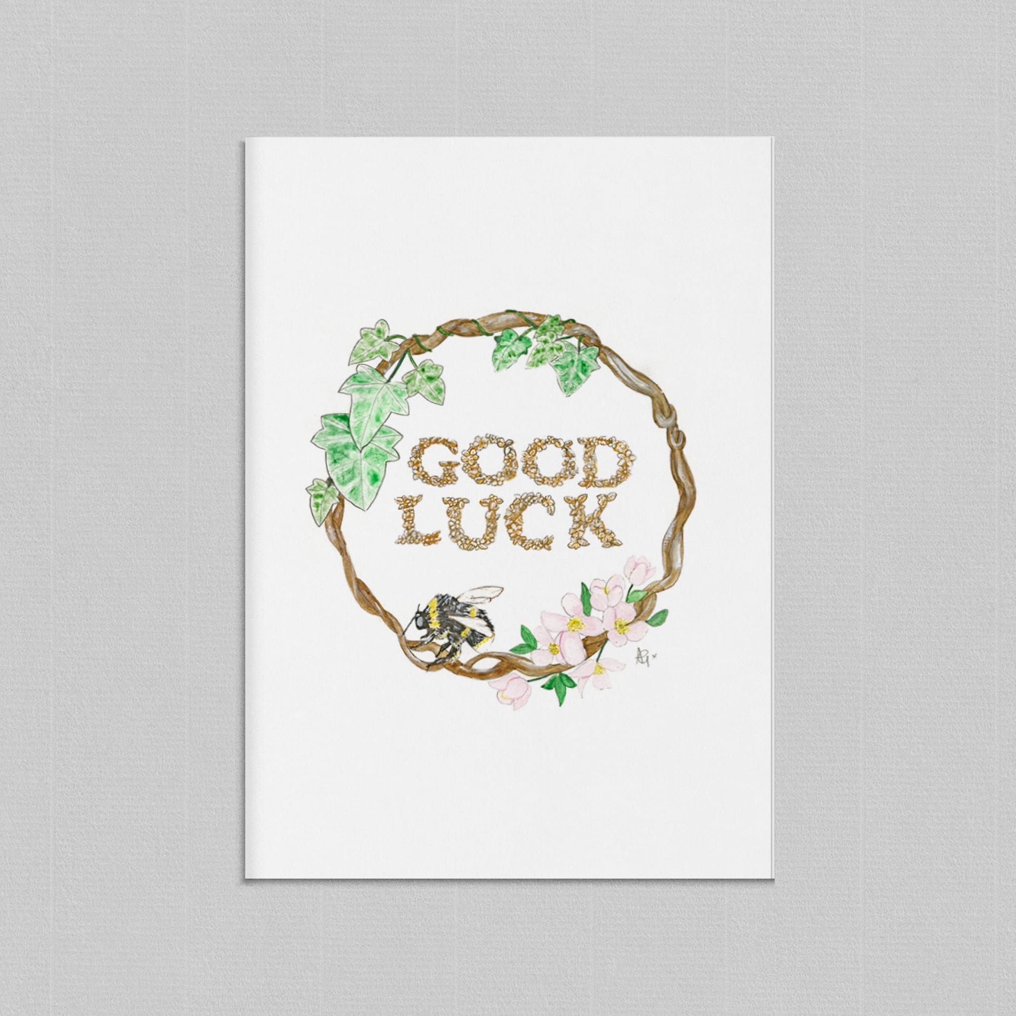 Good Luck Illustrated Greetings Card