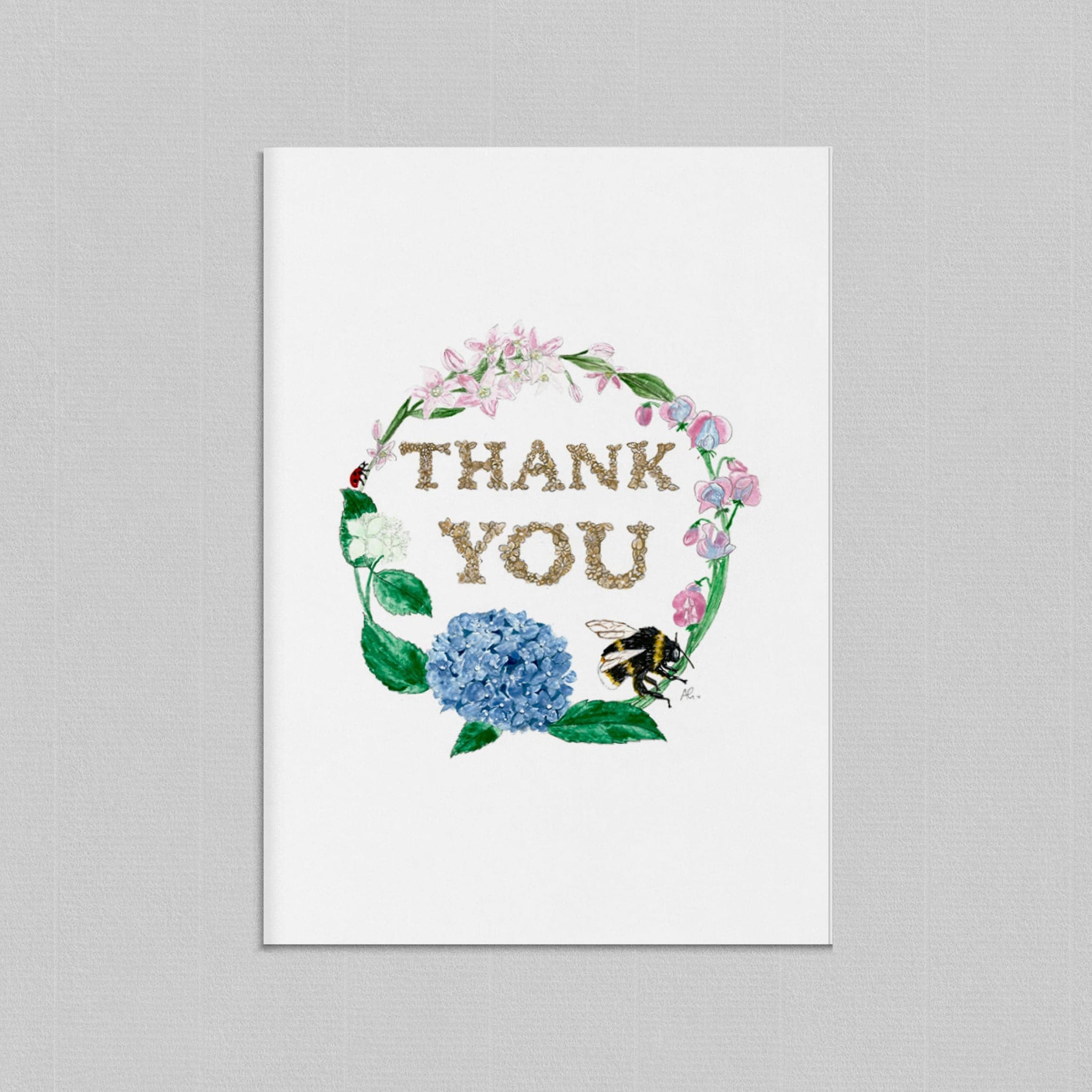 Thank You Illustrated Greetings Card