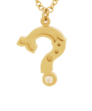 Just My Type Letter Question Mark Necklace with Diamond