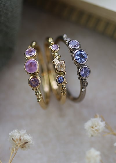 3 new silky sapphire alex monroe one of a kind sapphire rings