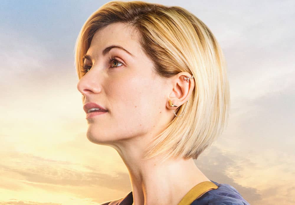Jodie Whittaker as the 13th Doctor wearing our Galaxy Ear Cuff