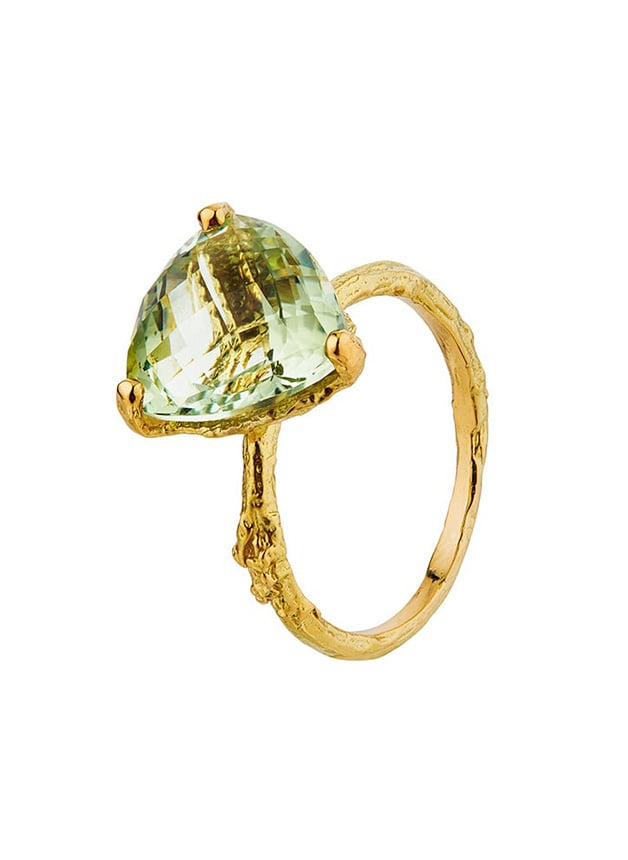 product shot of Green Amethyst Forest Jewel Ring by Alex Monroe Jewellery