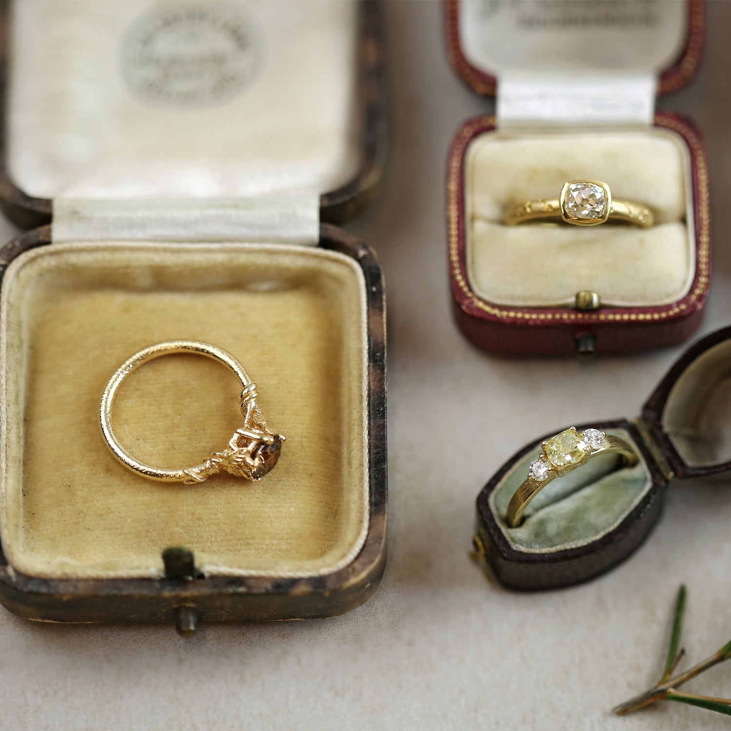 Alex Monroe ooak diamond rings