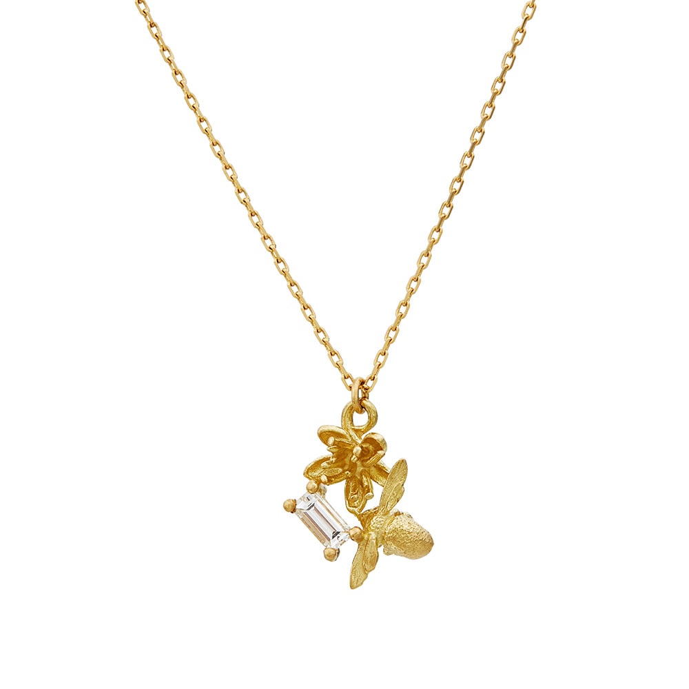 beekeeper pollen diamond necklace