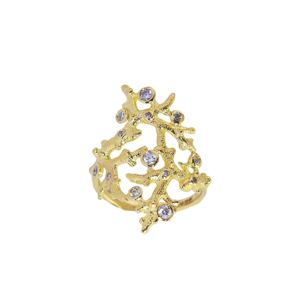 Diamond Eyebright Ring by Alex Monroe