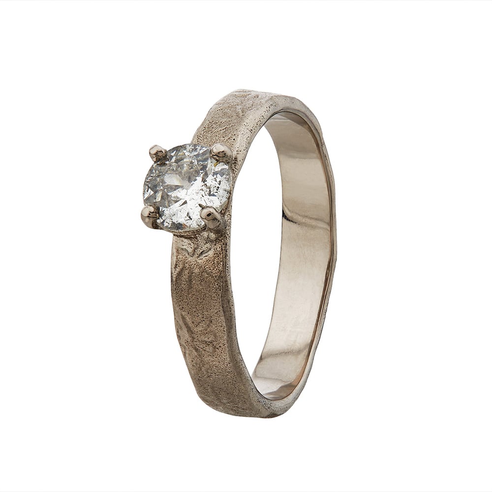 Natural History Solitaire Diamond Band Ring by Alex Monroe